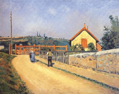pissarro railway crossing at patis near pontoise 1873