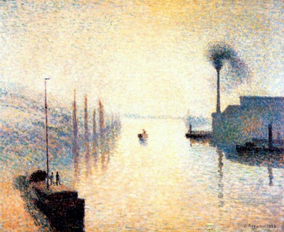 pissarro ile lacroix at rouen fog effect