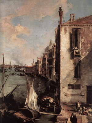 CANALETTO Grand Canal Looking East From The Campo San Vio detail