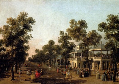 Canal Giovanni Antonio View Of The Grand Walk vauxhall Gardens With The Orchestra Pavilion