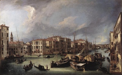 Canaletto The Grand Canal with the Rialto Bridge in the Background