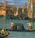 Canaletto The Grand Canal and the Church of the Salute detail