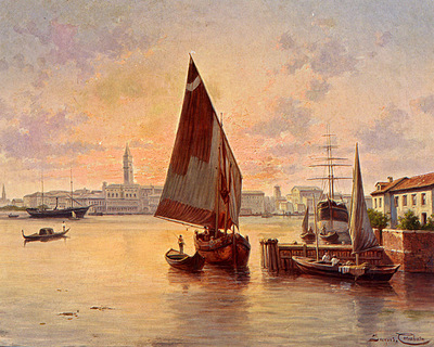 Carabain Jaques Francois Un Soleil Couchant A Venise
