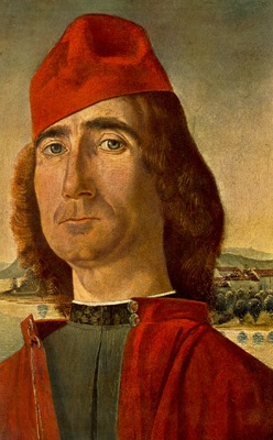 Carpaccio Portrait of an Unknown Man with Red Beret, 35x23 c