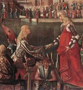 Carpaccio Meeting of the Betrothed Couple and the Departure of the Pilgrims detail1