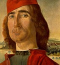 Carpaccio Portrait of an Unknown Man with Red Beret, 35x23 c