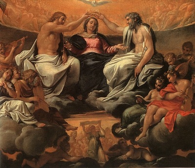 CARRACCI THE CORONATION OF THE VIRGIN, OIL ON CANVAS