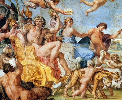 Carracci Annibale Triumph of Bacchus and Ariadne Sun