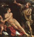 CARRACCI VENUS, ADONIS, AND CUPID, 1590, OIL ON CANVAS