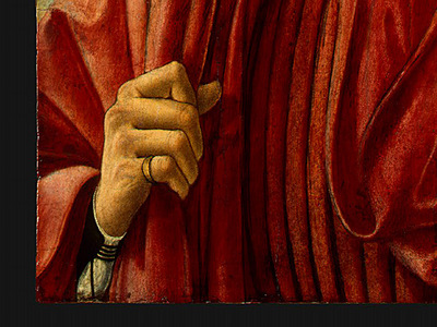 Andrea del Castagno Portrait of a Man, c 1450, Detalj 3, NG