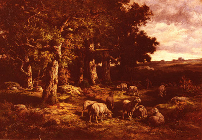 Ceramano Charles Ferdinand Le Troupeau De Moutons