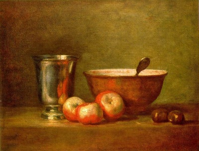 CHARDIN THE SILVER GOBLET, OIL ON CANVAS