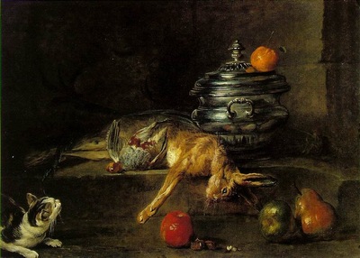 CHARDIN THE SILVER TUREEN, 1728, OIL ON CANVAS