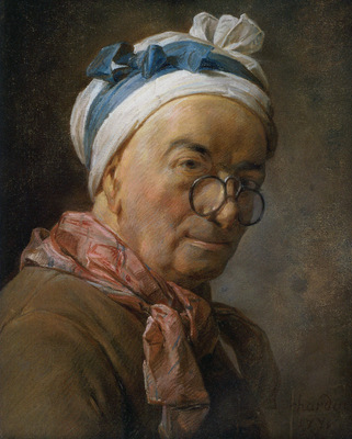 Chardin Jean Baptiste Selfportrait with glasses