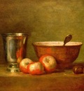 CHARDIN THE SILVER GOBLET, OIL ON CANVAS