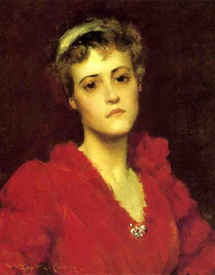 Chase William Merritt The Red Gown