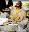 Chase William Merritt Ordering Lunch by the Seaside