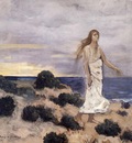 Chavannes Pierre Puvis Woman By The Sea