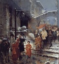 A Religious Procession in Winter