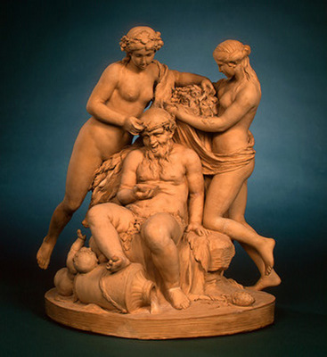 clodion silenus crowned by nymphs