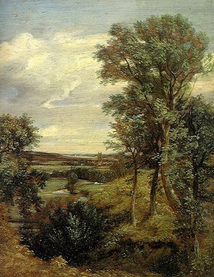 CONSTABLE DEDHAM VALE, 1802, OIL ON CANVAS