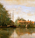 Corot Camille River landscape in Holland Sun