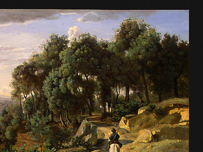 Corot A View near Volterra, 1838, Detalj 1, NG Washington