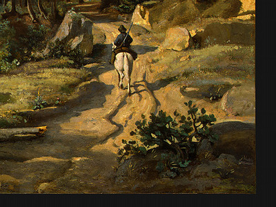 Corot A View near Volterra, 1838, Detalj 2, NG Washington