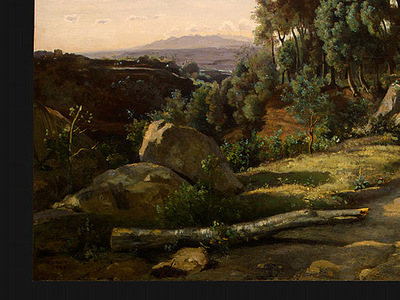 Corot A View near Volterra, 1838, Detalj 4, NG Washington
