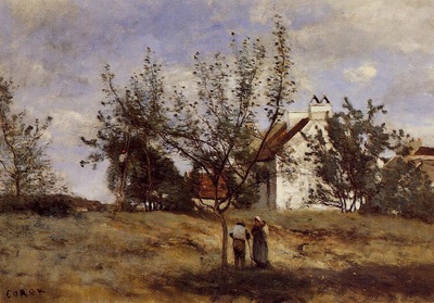 Corot An Orchard at Harvest Time