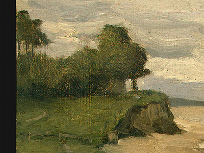 Corot Beach near Etretat, 1872, Detalj 2, NG Washington