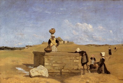 Corot Breton Women at the Fountain