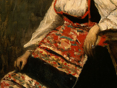 Corot Italian Girl, c  1871 1872, Detalj 3, NG Washington