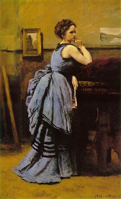 Corot Lady in blue, 1874, Musee du Louvre, Paris