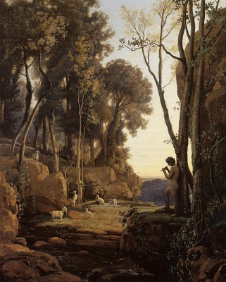 Corot Landscape Setting Sun aka The Little Shepherd