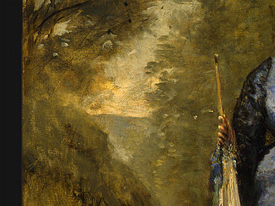 Corot Madame Stumpf and Her Daughter, 1872, Detalj 2, NG Was