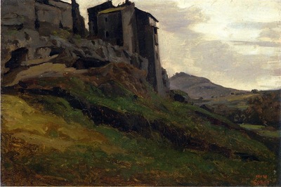 Corot Marino Large Buildings on the Rocks