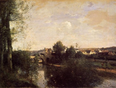 Corot Old Bridge at Limay on the Seine