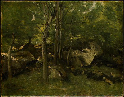 Corot Rocks in the Forest of Fontainebleau, 1860 1865, NG Wa