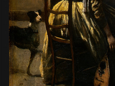 Corot The Artists Studio, c  1855 1860, Detalj 4, NG Washin