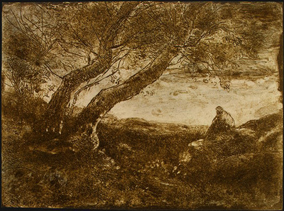Corot The Dreamer Le Songeur , 1854, NG Washington