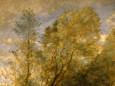 Corot The Forest of Coubron, 1872, Detalj 1, NG Washington