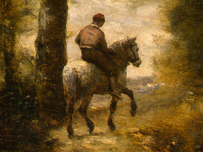 Corot The Forest of Coubron, 1872, Detalj 3, NG Washington