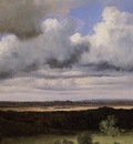 Corot Fontainebleau Storm over the Plains
