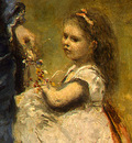 Corot Madame Stumpf and Her Daughter, 1872, Detalj 4, NG Was