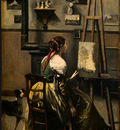 Corot The Artists Studio, c  1855 1860, NG Washington