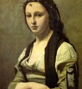 Corot Woman with a Pearl 70x55 Louvre Paris
