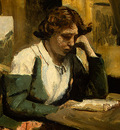 Corot Young Girl Reading, 1868 1870, Detalj 1, NG Washington