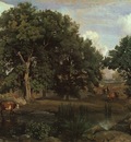 COROT FOREST OF FONTAINEBLEAU, 1846, OIL ON CANVAS