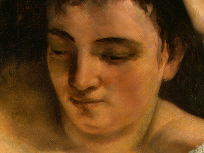 Courbet A Young Woman Reading, detalj 2, 1866 1868, NG Washi